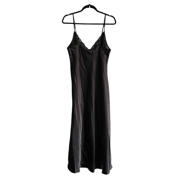 Jai’s INTIMATE Vintage Sleeveless Nightdress Nightgown Lace Black L - Picture 4 of 5